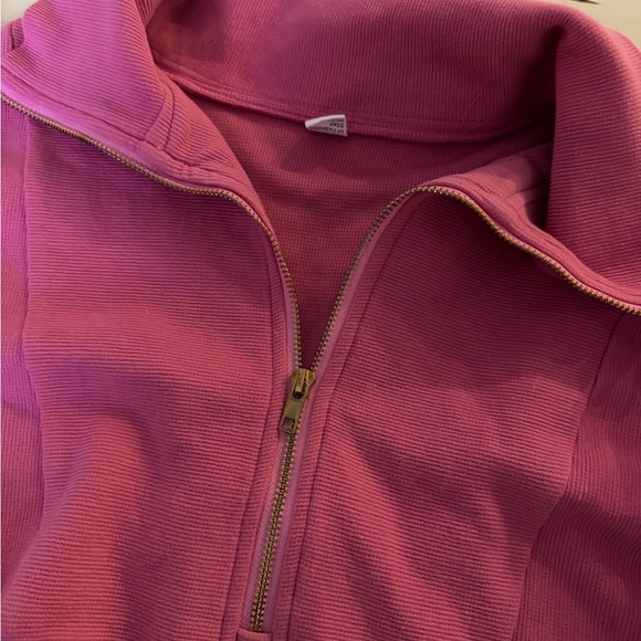 Pink Quarter-Zip Pullover - Picture 2 of 8